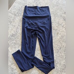 Vitality Cloud II Navy Maternity High-Waist Leggings